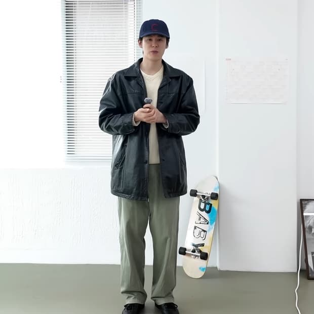 Old gap 레더 카코트