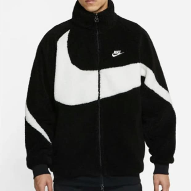 나이키 NIKE 빅스우시 리버시블 플리스 후리스 검흰_M