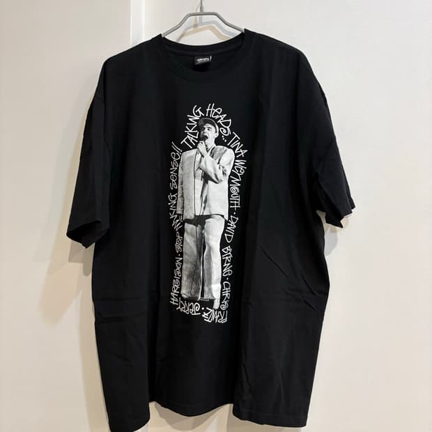 [XXL] 스투시 x 토킹 헤즈 스탑 메이킹 센스 티셔츠 블랙