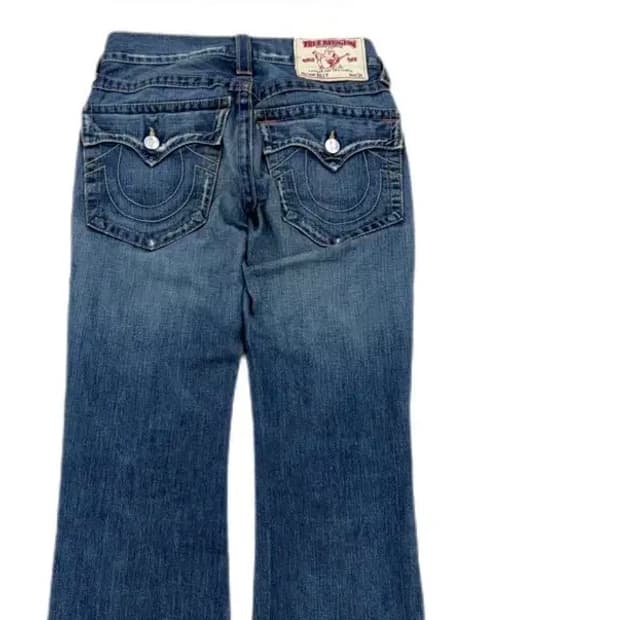 트루릴리전 Y2K 로우라이즈 워싱 데님팬츠 34