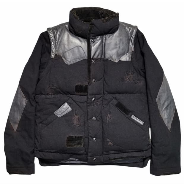 Mihara Yasuhiro 가죽패치 패딩점퍼