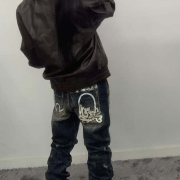 Cloud72 스컬 데미지 디테일 데님