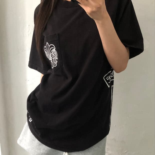 Chrome Hearts 크롬하츠 플러르 드 리스 블랙 티셔츠