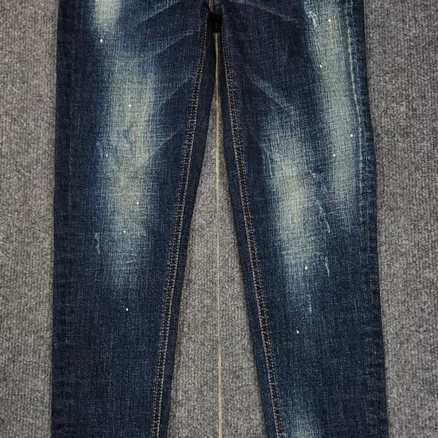 에비수 페인팅 다크블루 팬츠(급처)