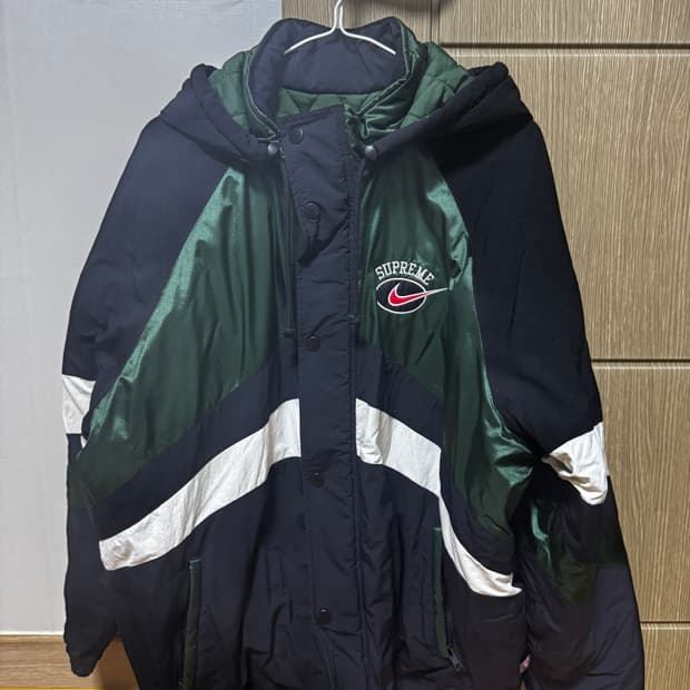 [L]NIKE x SUPREME19SS 후드 스포트자켓 그린
