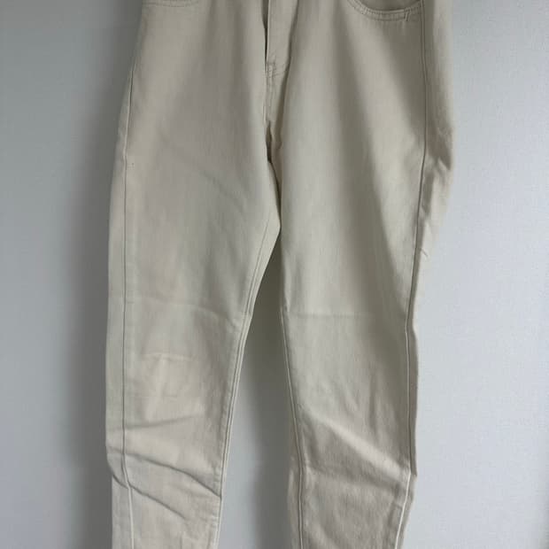 아이보리 코튼 팬츠