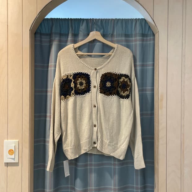 니코앤드 크로쉐디테일 모리가디건