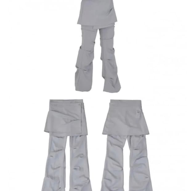 오호스 랩 오버 트랙팬츠 그레이 m