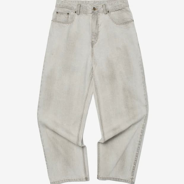 FACE DENIM PANTS (S.GREY)
