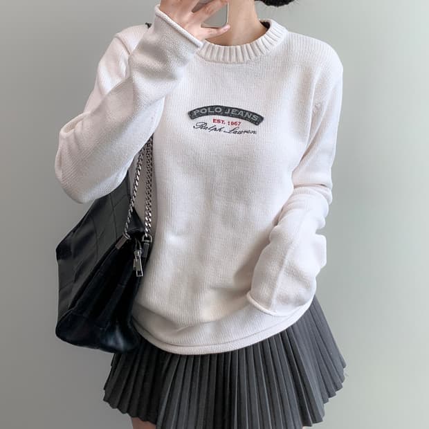 폴로 진스 니트 