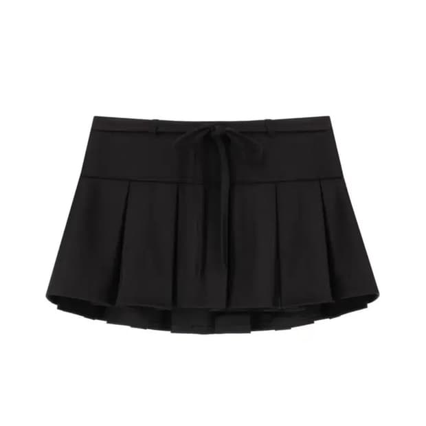 에스파 닝닝 착용) 클리시어 허깅 리본 스커트 m