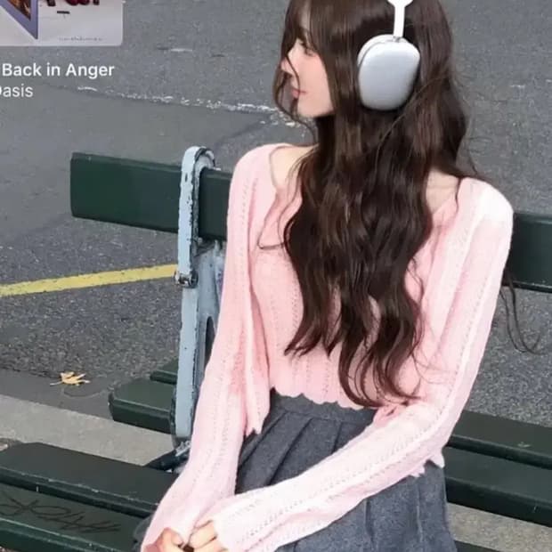 라벨르블랑 모헤어 니트 세트 핑크