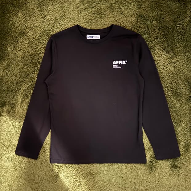 [S] AFFXWRKS 아픽스 오리지널 로고 프린트 롱슬리브 블랙