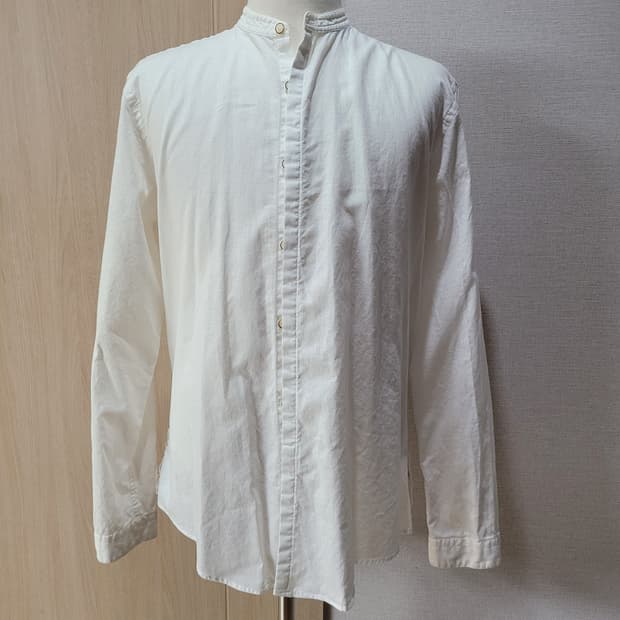 자라맨 ZARAMAN 린넨 헨리넥 셔츠 105 화이트