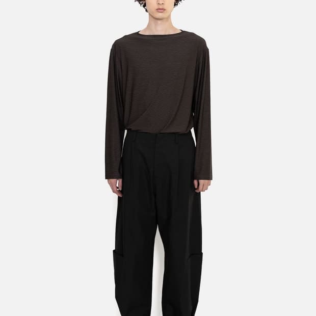 아모멘토 포켓 밴딩 팬츠 브라운 pocket banding pants
