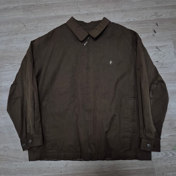 올젠 자수로고 울 안감 블루종 자켓 L(100)