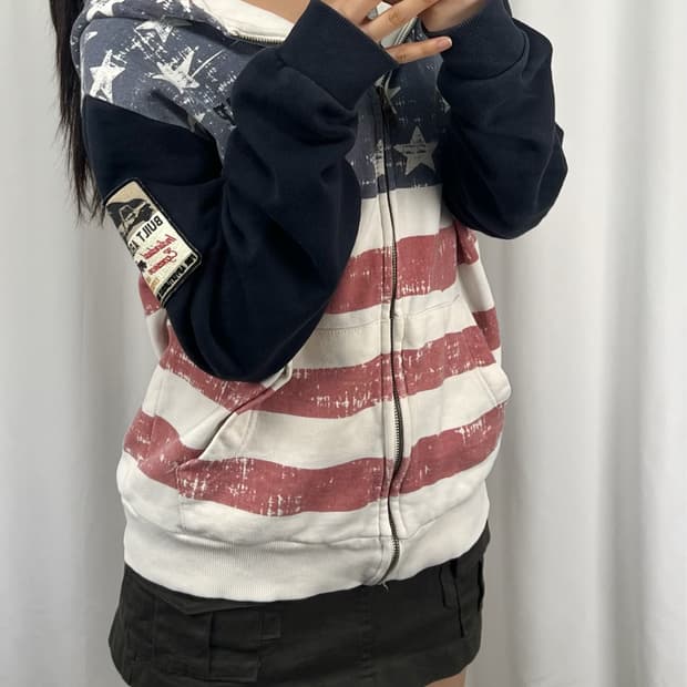 지프 성조기 후드집업