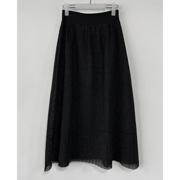 산드로 23 글리터 밴딩 스커트