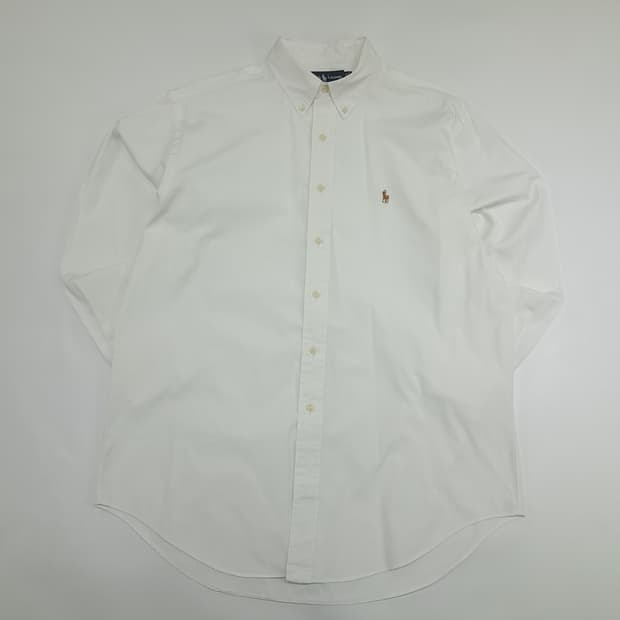 Co875 L 폴로 랄프로렌 화이트 긴팔 셔츠 남방