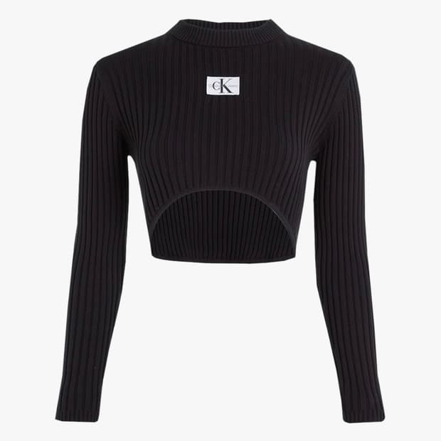 캘빈클라인 크롭 니트
