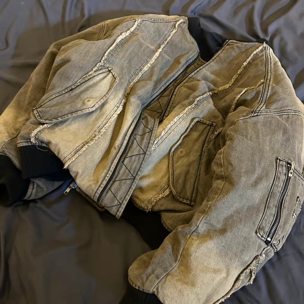 Bondage Detail Washed ma-1 bomber
