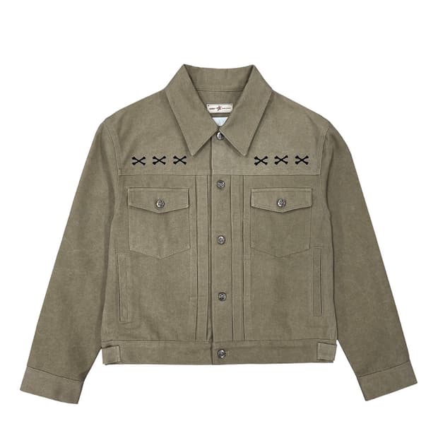 [2]카미엔x아오이로 크롭 트러커 자켓