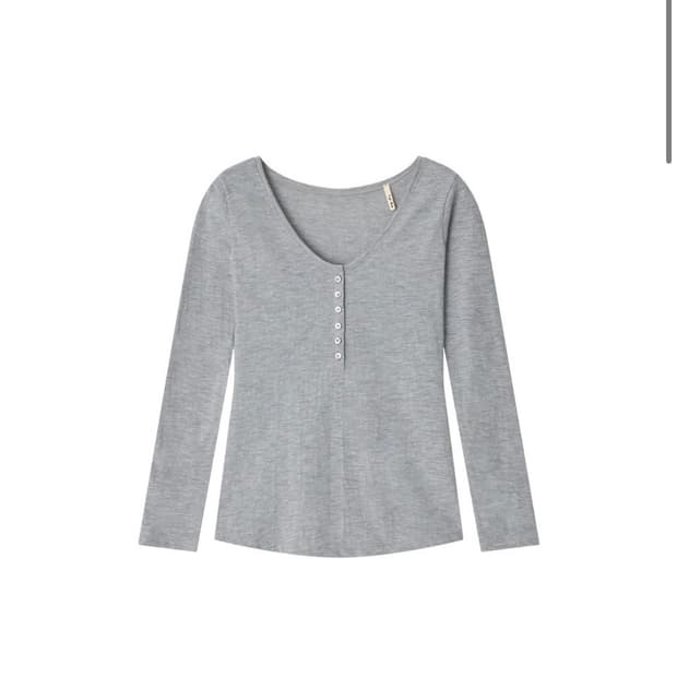 콜로신스 쉘 버튼 탑 그레이 