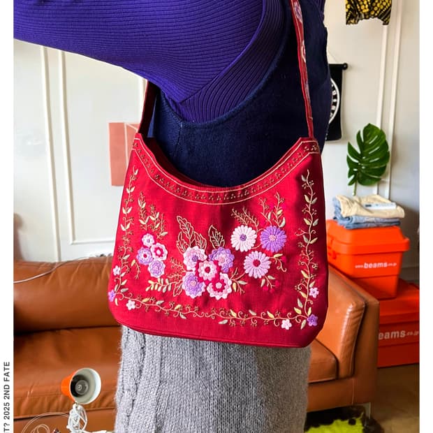 Indian Floral Embroidery Shoulder Bag