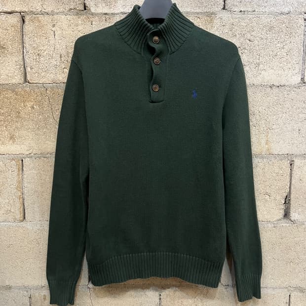 폴로 랄프로렌 버튼 업 코튼 니트