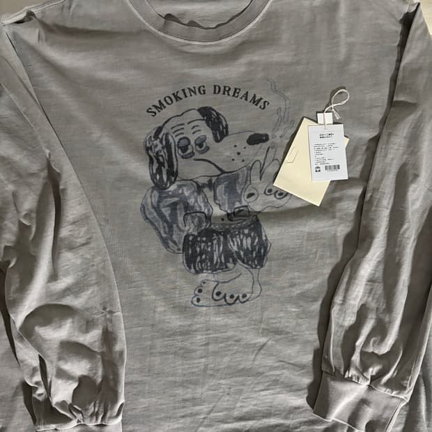 [3] 폴리테루 블루독 롱슬리브 빈티지 그레이