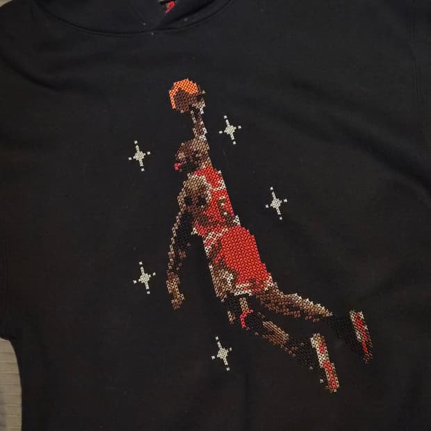 조던 자수 기모 후드티