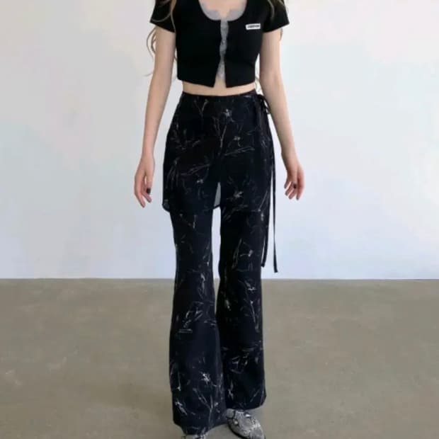 체리퀴리 플라워 랩 팬츠 2사이즈