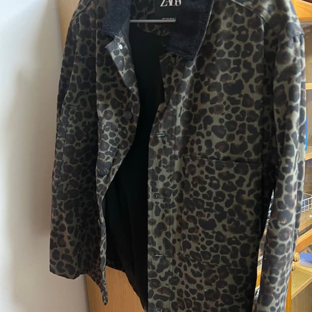 자라 호피 레오파드 남자 자켓 S