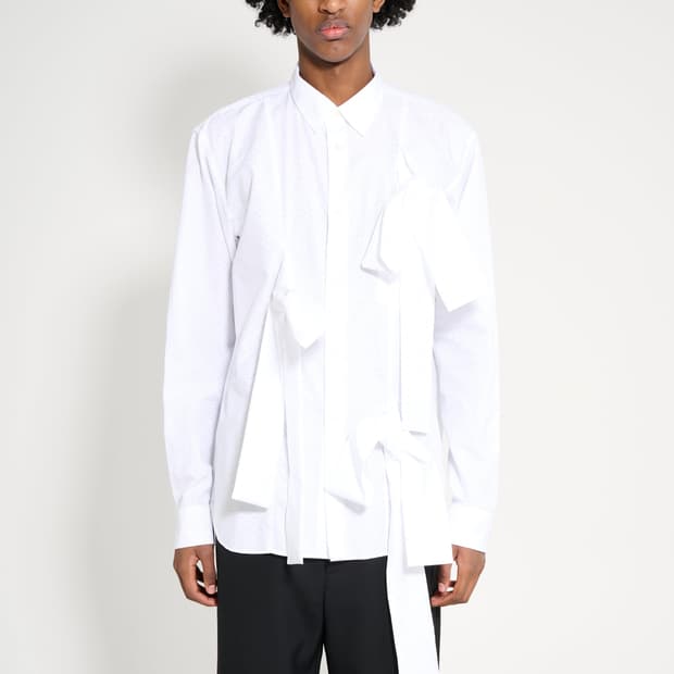 25ss 꼼데가르송 옴므플러스 리본 셔츠 m