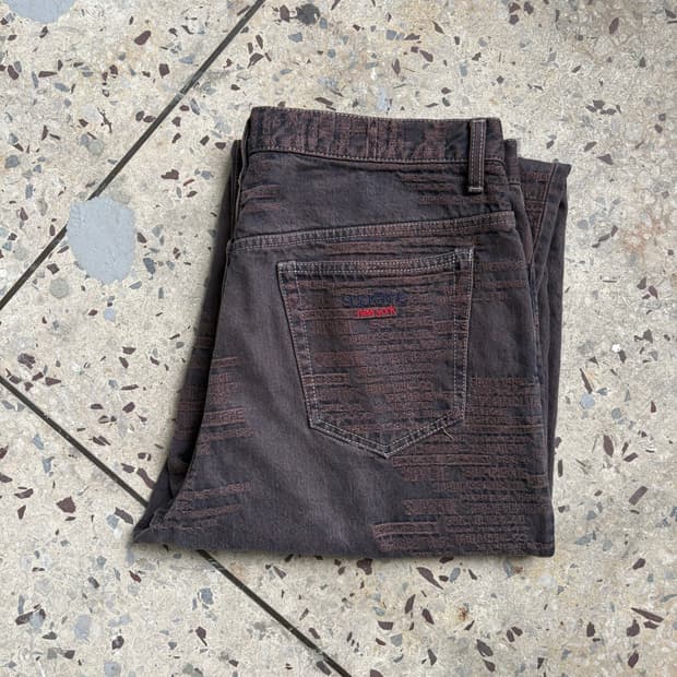 23ss SUPREME FADED PURPLE JACQUARD JEANS