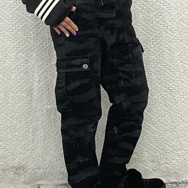 누드본즈 빈티지 카모플라주 밀리터리 카고팬츠 M C06586