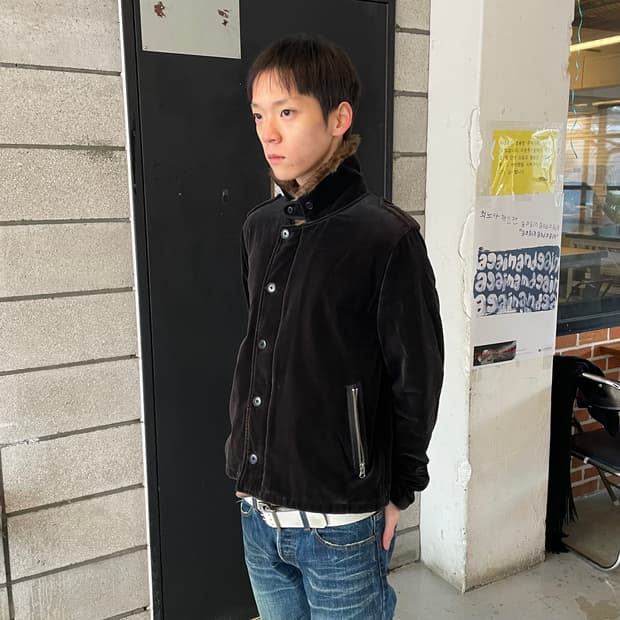 에디피스 퍼 칼라 벨루어 자켓