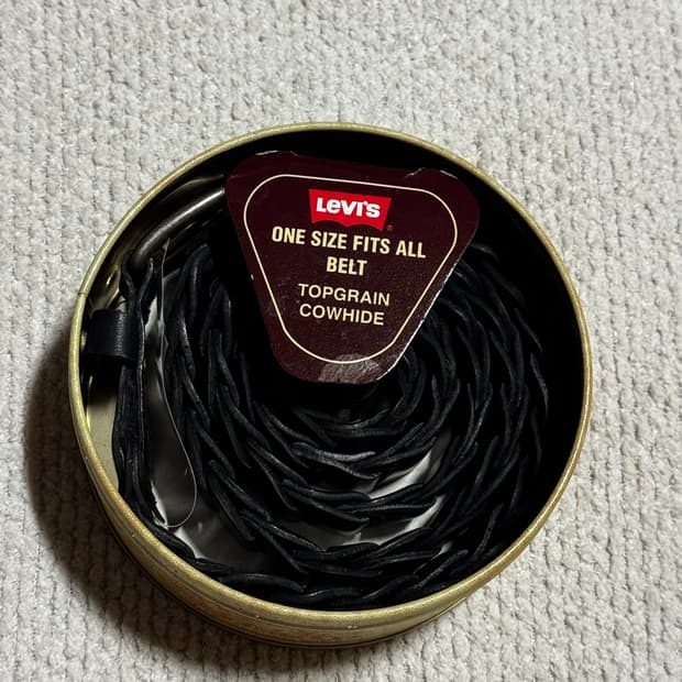 리바이스 탑그레인 홀스하이드 위빙벨트 블랙 새상품