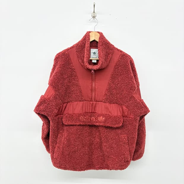 아디다스 털 아노락 레드 남m