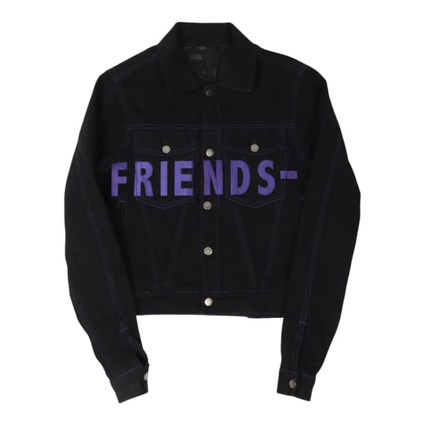 브이론 프렌즈 데님자켓 퍼플 미판 팝업발 OG