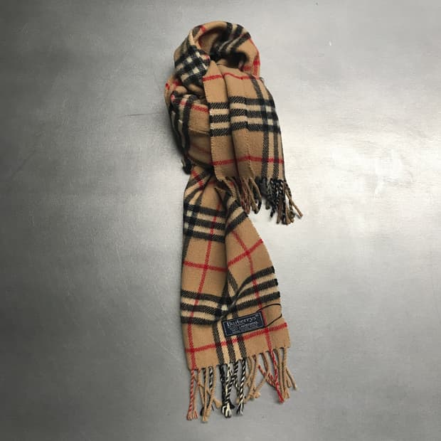 버버리 정품 램스울 머플러 베이지