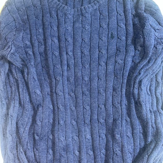 폴로 꽈배기 니트