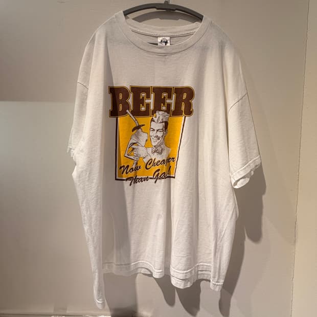 "Beer now cheaper than gas" Vintage Tee