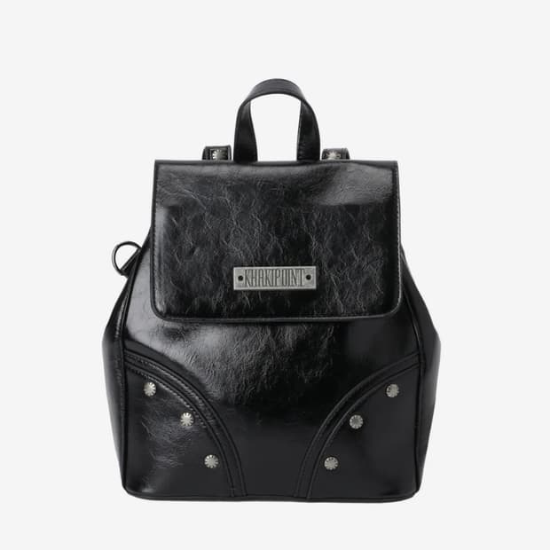 카키포인트 스터드 백팩 블랙