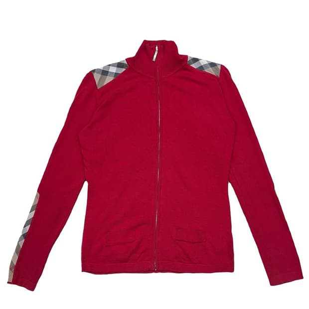 BURBERRY 노바체크 니트집업 M