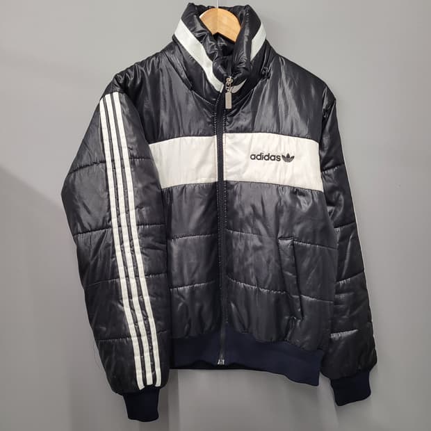 아디다스 00's 아치로고 퀼팅 패딩 자켓 블랙