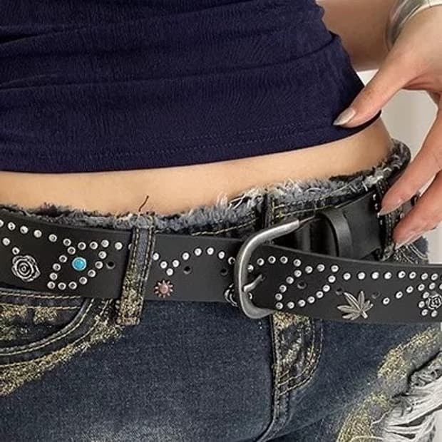 스터드 래더 벨트