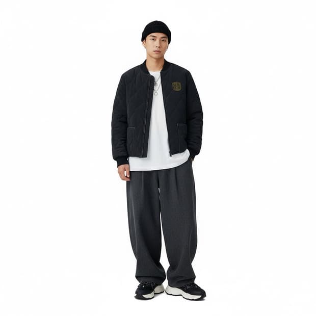 폴로 진스 퀼팅 봄버 자켓 S