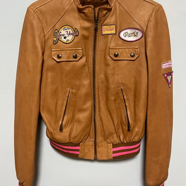 LALTRA MODA 갈색  소가죽 패치 자켓