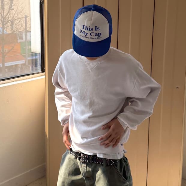 MADE IN USA 🇺🇸 90‘s 러셀 맨투맨 화이트 블랭크